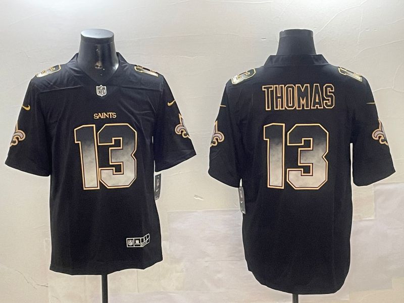 Men New Orleans Saints #13 Thomas Black Nike Smoke Fashion 2024 Limited NFL Jersey style 1->new orleans saints->NFL Jersey